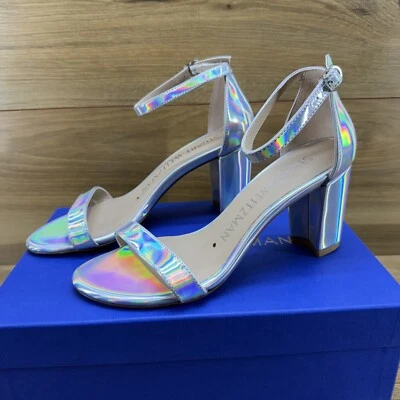 Stuart Weitzman Heels Womens 6 Nearlynude Hologram Specchio - Image 1 of 4