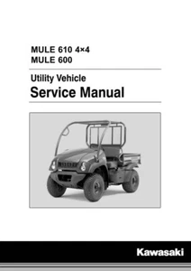 Kawasaki Mule 600 610 4x4 Service Manual | 2005-2015 | Utility Vehicle -Link/USB - Picture 1 of 11