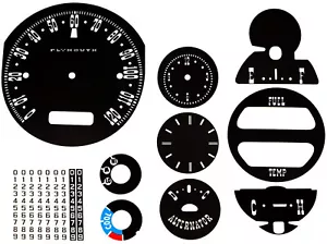 Premium Dash Decal 63 Plymouth Fury, Savoy, Sport Fury FULL KIT 120MPH BLACK - Picture 1 of 1