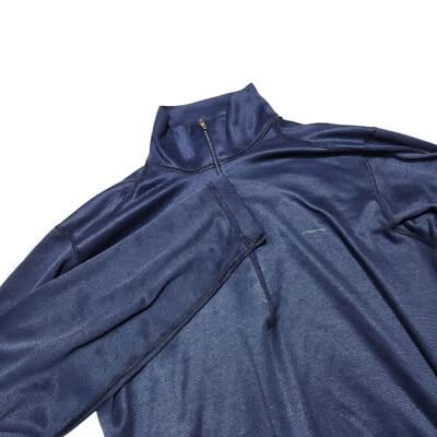 Camisa deportiva Patagonia para hombre media cremallera pulóver manga larga pequeña azul Foto 1 de 4