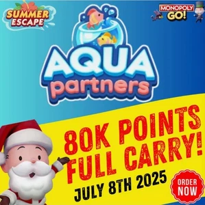 ⚡AQUA Partners Monopoly Event - 80k POINTS FULL CARRY - Instant Finish Done⚡Go - Picture 1 of 1