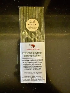 Simon the Shrimp Irresistible Green Shrimp Lollies, Double Dipped 2.5x more food - Picture 1 of 2