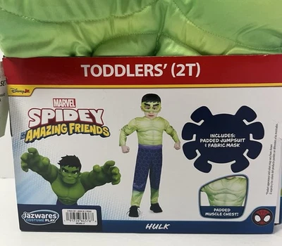 Nuevo Disfraz de Hulk Músculos Acolchados Mono y Máscara 2T Spidey Sus Increíbles Amigos Foto 1 de 3