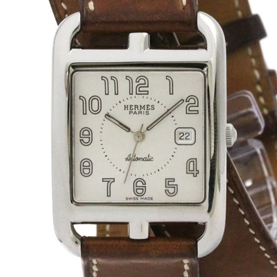 HERMES Cape Cod Double Tour Steel Automatic Mens Watch CC1.710 Polished BF587055 - Image 1 of 4
