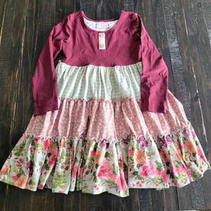 Cheeky Plum Floral Ruffled Dress Girls Size 10Y - Picture 1 of 5