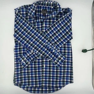 Jos. A. Bank HERREN TAILORED FIT TRAVELLER HEMD R WEISS/BLAU S - Bild 1 von 11