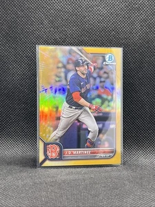 2022 Bowman Chrome JD Martinez Gold Refractor #25/50 Boston Red Sox - Picture 1 of 6