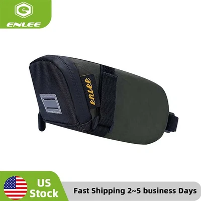 Bolsa de sillín de bicicleta ENLEE asiento de bicicleta de carretera alforjas de almacenamiento plegables gran capacidad Foto 1 de 4