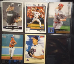 Lot von fünf Braden Looper Baseballkarten - Bild 1 von 2