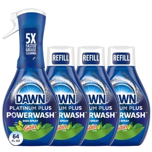 Dawn Powerwash Gain Original Dish Spray Starter Kit + 3 Refills, 64oz Total - Picture 1 of 9