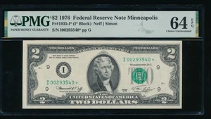 AC 1976 $2 Minneapolis FRN *STAR* PMG 64 EPQ Fr 1935-I* - Picture 1 of 2