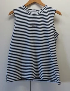 Pretty White with Black Stripes Cotton Tank Top from Country Road - Size S - Picture 1 of 13
