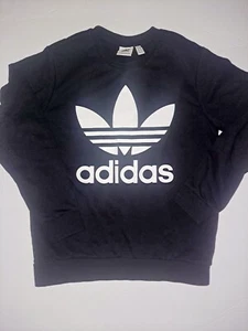 Adidas Youth Size M Pullover Logo Black Sweatshirt  - Picture 1 of 6