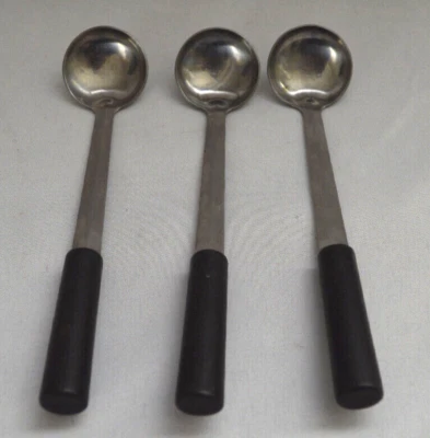 Vintage MCM Mini Salt/Pepper Spoons Set of 3 - Image 1 of 2
