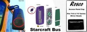 STARCRAFT BUS ROSCO EUROSTYLE MIRROR ACCESS PANEL CAP 1008-08 FOR 715/717 SERIES - Picture 1 of 6