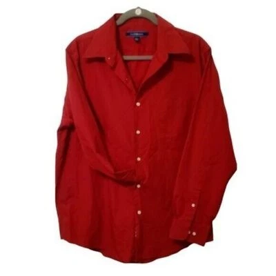 Camisa de vestir Croft & Barrow para hombre talla L roja lisa manga larga Foto 1 de 4