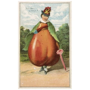 Bufford’s Fruit Cards No. 779-1 Kühlschrankmagnet, 1887 Birne How do I a’Pear? - Bild 1 von 7