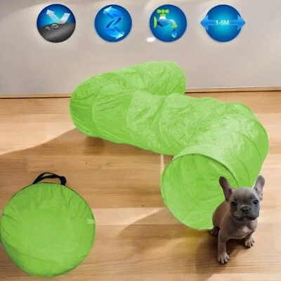 D&S VERTRIEBS GMBH Hundetunnel Hunde Spieltunnel 500x55 cm Hundehöhle Agility Tunnel Spieltunnel DE