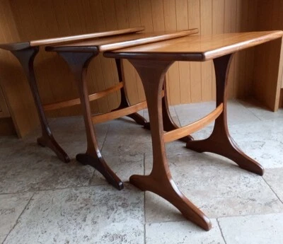 1960's G Plan 'Fresco' Teak Nesting Tables Set Of 3 Mid Century Modern - E Gomme - Image 1 of 4