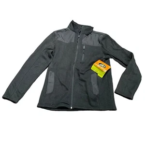 Athletech Zip Up Jacket Black New Performance Outerwear W Pockets Small - Picture 1 of 8