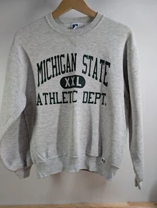 Vintage Russell Athletic Michigan State - Sweatshirt / Hoodie - Green - Size M - Picture 1 of 7