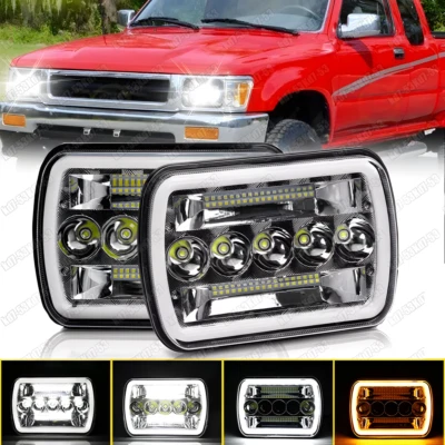 Faros LED 2x7" 7x6" Hi-Lo DRL para camioneta Toyota 1982-1995 4Runner Foto 1 de 4