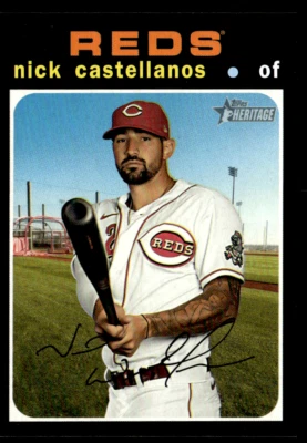 2020 Topps Heritage High Number - #555 Nick Castellanos - Image 1 of 2