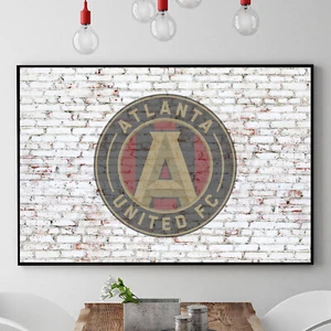 Letrero de pared de ladrillo Atlanta United FC logotipo de las Grandes Ligas de fútbol MLS PÓSTER/LIENZO - Imagen 1 de 7