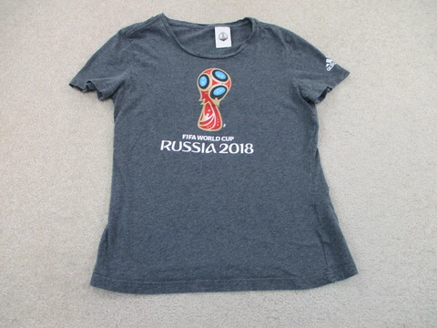 Russia Shirt Women Small Gray Red Fifa World Cup MLS Soccer Futbol Ladies A66 Cover