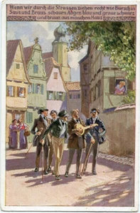 Künstler-AK PAUL HEY "Wenn wir durch die Straßen..." Studenten a. d. Straße 10er - Picture 1 of 1