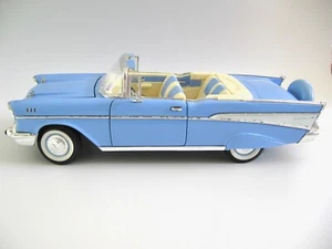 ROAD LEGENDS 1957 CHEVROLET BEL AIR CONVERTIBLE BLUE DIE-CAST  1:18 - #92108 - Picture 1 of 11