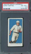 1909 E92 Nadja Caramel Topsy Hartsel PSA 4.5 Philadelphia Athletics