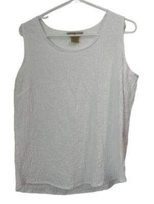 Camiseta sin mangas acolchada plisada blanca Woolrich talla grande playa clásica ligera Foto 1 de 4