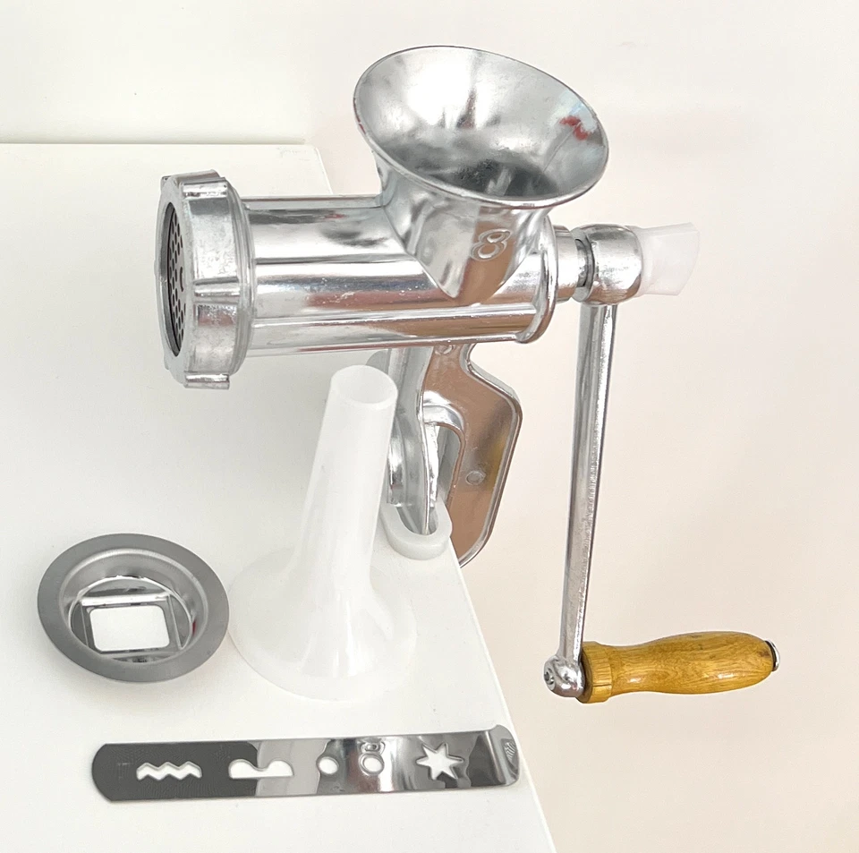 Fleischwolf Edelstahl Messer & Lochscheibe Spritzgebäck aus Aluguss NEU & OVP - Bild 1 von 1