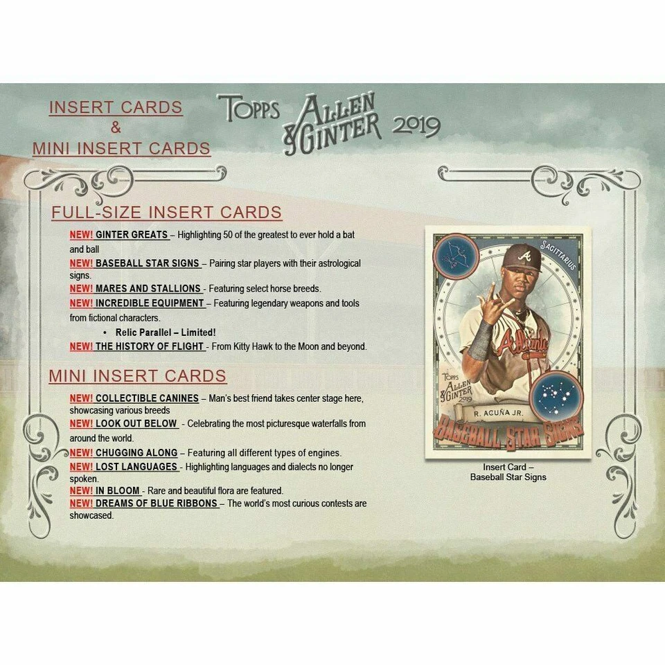 2019 Allen & Ginter Baseball Star Signs Insert Complete Your Set (You Pick)  - Image 1 of 1