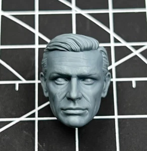 1/6 Scale Unpainted Sean Man Head Sculpt Head Model Helmet For 12" Action Figure - Picture 1 of 2