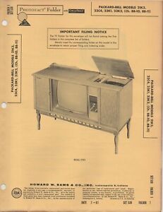 1961 PACKARD BELL 21K3 TELEVISION SERVICE MANUAL 23C4 23K1 23K2 PHOTOFACT REPAIR