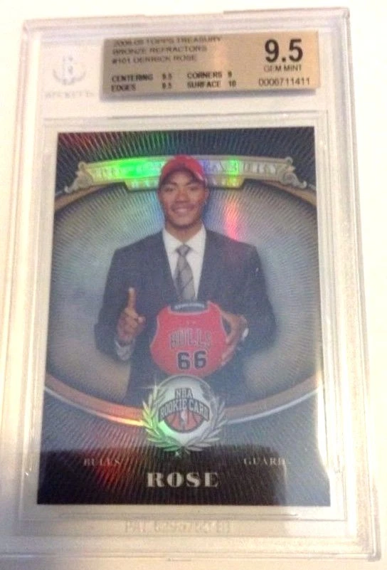 Derrick Rose RC 2008-09 Topps Treasury Bronze Refractor Rookie#/2008 GEM BGS9.5! - Image 1 of 1