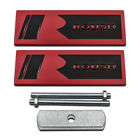 3D Metal Red & Black Roush Car Grille Emblem + Rear Lid Trunk Turbo Racing Badge