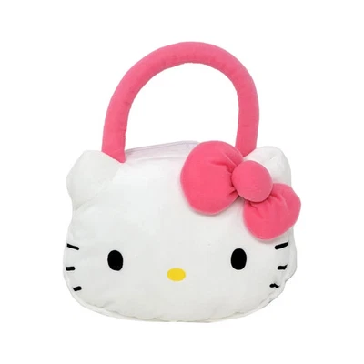 Bolso de mano suave de felpa con forma de cabeza de Hello Kitty Foto 1 de 4
