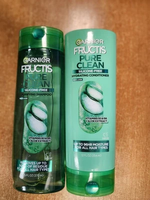 2 Pack: Garnier Fructis Pure Clean Shampoo & Conditioner   E5A - Image 1 of 4