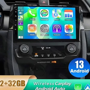 For Honda Civic 2016-2021 Android 13 Car Stereo Radio GPS Navi 32G Apple Carplay - Picture 1 of 24