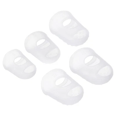30pcs Finger Tips Thumb Fingertip Protector Thimble Clear 5 Size Assorted Foto 1 de 4