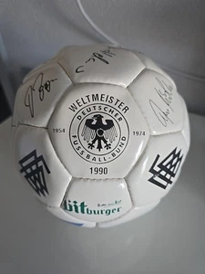 DFB WM Ball-Fußball Weltmeister 1954 1974 1990 ARD ZDF mit Unterschriften Neu - Bild 1 von 5