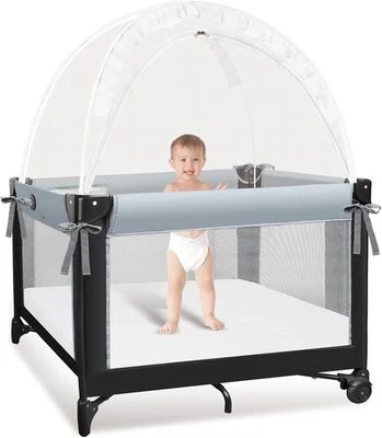 Crib Tent to Keep Baby from Climbing Out Crib Net to Keep Baby in Mesh Crib Clim - image 1 of 4