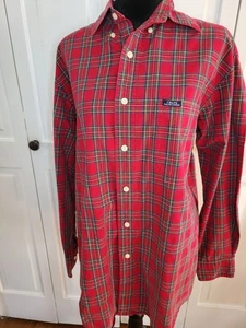 Herren rot/grün kariertes Hemd mit Knopfleiste Chaps Ralph Lauren M Weihnachten Klassiker - Bild 1 von 6