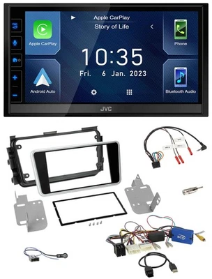JVC DAB Bluetooth Lenkrad USB 2DIN Autoradio für Nissan Micra 17-20 Rückfahrkame - Bild 1 von 4