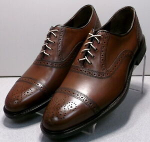 152820 MS50 Men's Shoes Size 13 M Brown Leather Lace Up Johnston & Murphy