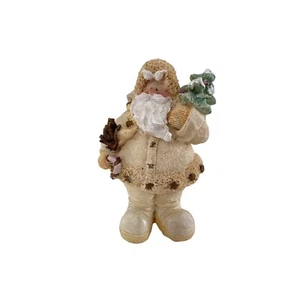 Vintage Ceramic Santa Claus Figurine With Tree & Gift Bag 6” christmas decor c - Picture 1 of 9
