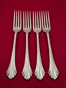 Lotto di 4 forchette Oneida Community INCANTESIMO placca argento 1985 7 1/2" - Foto 1 di 5